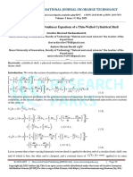 Solving The System of Nonlinear Equations of A Thin-Walled Cylindrical Shell