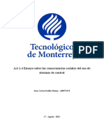 Act 1.4 Ensayo Sobre Las Consecuencias Sociales Del Uso de Sistemas de Control - A00572473