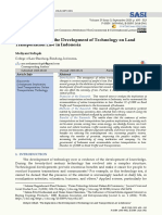 The Implication of The Development of Technology On Land Transportation Law in Indonesia