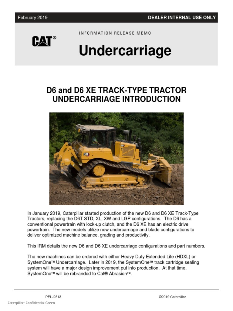 Undercarriage: D6 and D6 Xe Track-Type Tractor Undercarriage