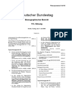 Deutscher Bundestag: Stenographischer Bericht 115. Sitzung