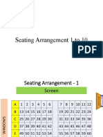 Seating Arrangement and Introduction 1-10 Lectures