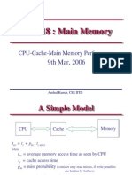Lect14.LecMar09 2006.CPU Cahce Main Memory Performance