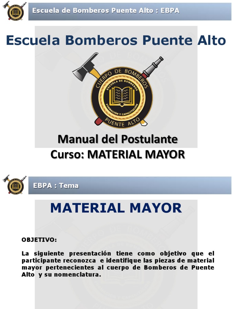 Material Mayor de Bomberos EBPA | PDF