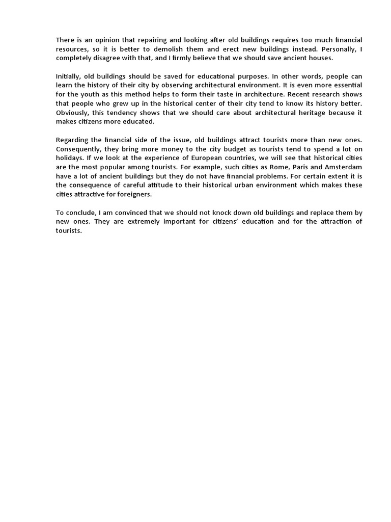 ESSAY Buildings | PDF | Finance & Money Management | Travel