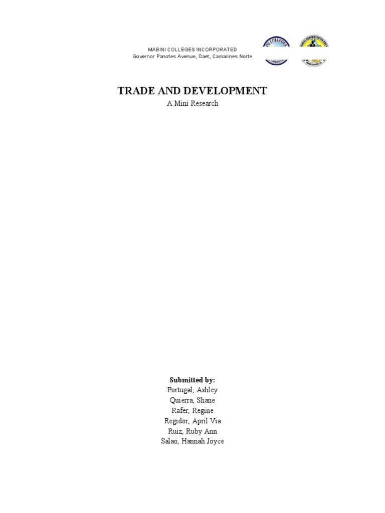 Trade and Development | PDF | Business | Social Science