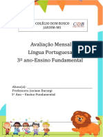 Avaliação Mensal Língua Portuguesa