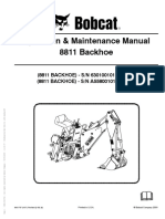 Operation & Maintenance Manual 8811 Backhoe