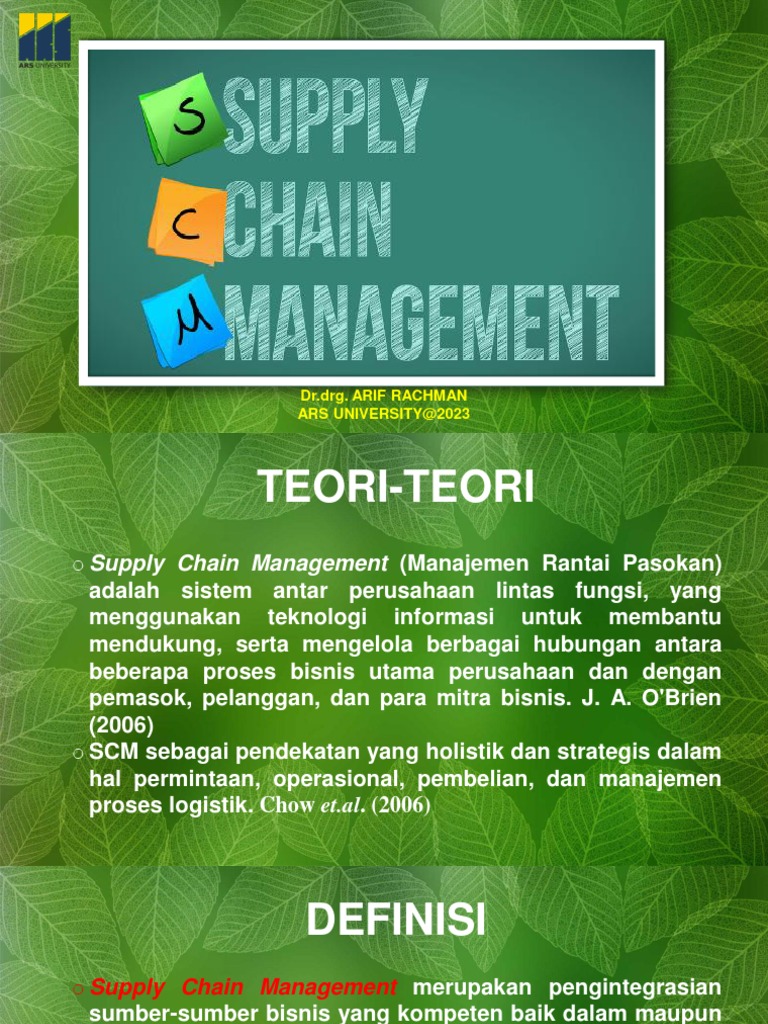 Pemahaman Supply Chain Management | PDF