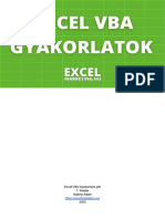Excel VBA Gyakorlatok Excelmarketing - Hu Demo