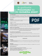 Festival Quimera 2023 Te Dará Tu Momento de Fama, ¡Participa!