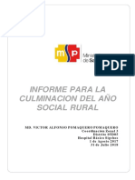 Informe para La Culminacion Del Año Social Rural