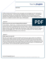 Consumer Power Reading Task Texts