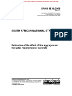 SANS5835 - Estimation of The Effect of Fine Aggregate On