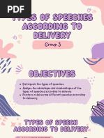 Types of Speeches According To Delivery