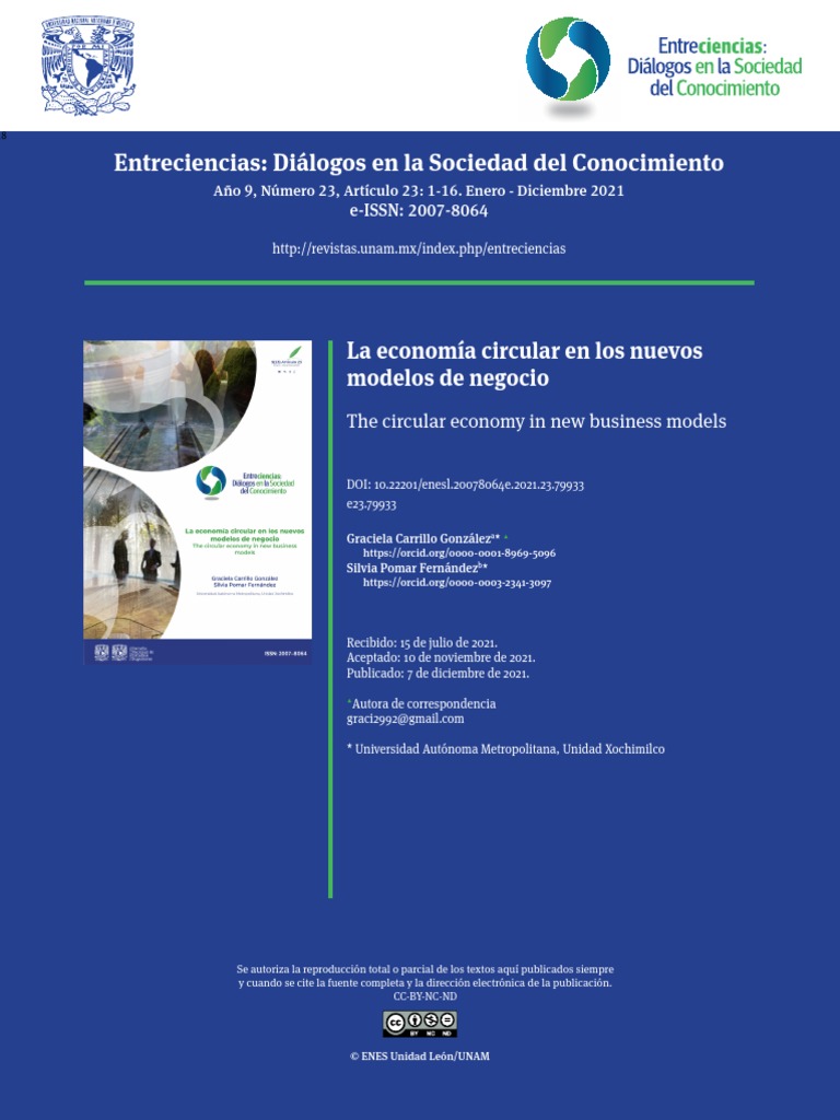 La Economía Circular en Los Nuevos Modelos de Negocio | PDF