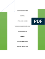 ESPAÑOL Escenarios de Expresión Oral