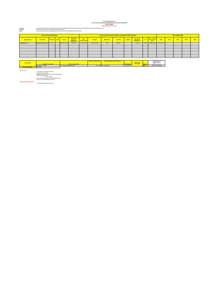 LRN Registration and RF01 Form Guide | PDF