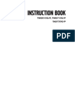 Instruction Book: TWD610G/P, TWD710G/P TAD730G/P