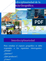 1.1.3 Interdisciplinariedad de La Ciencia Geografica