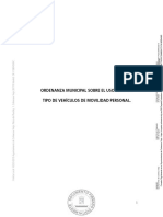 Ordenanza Municipal Uso Vehiculos Movilidad Personal 2020