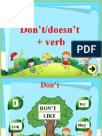 Don't, Doesn't + Verb