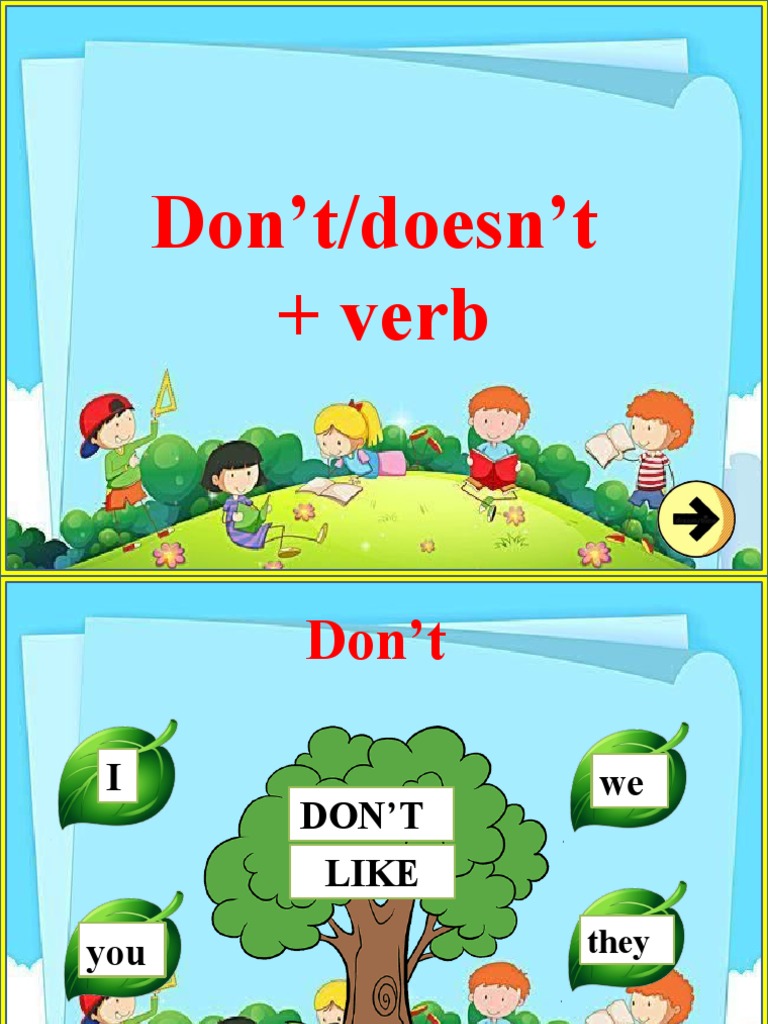 Don't, Doesn't + Verb | PDF
