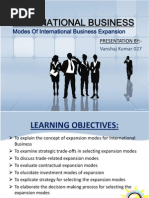 IB Modes of International Bussns Exp