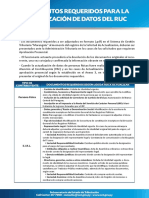 Documentos Requeridos para La Actualización de Datos Del RUC