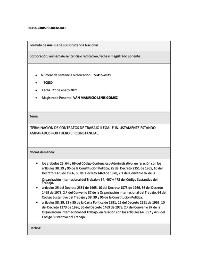 PDF Sentencia SL 415 2021 - Compress | PDF | Derecho laboral | Sindicato