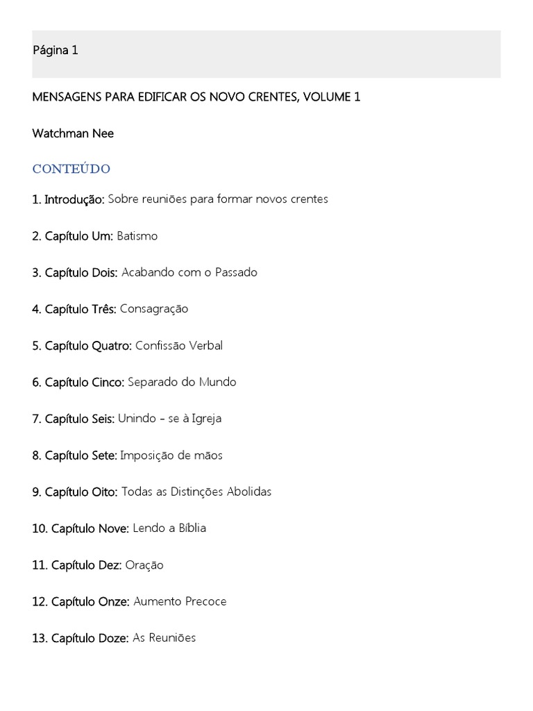Watchman nee mensagens para edificar os novos convertidos tomo i
