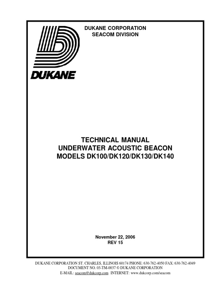 Underwater Acoustic Beacon Manual | PDF | Drill | Screw