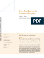 Pierre Bourdieu and The Practices of Language