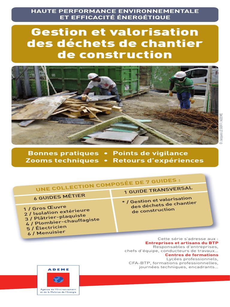 Gestion des déchets de chantier : guide pratique | PDF | Déchets ...