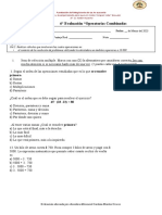 Evaluación Adaptada Operatoria Combinada 6vo. 2023