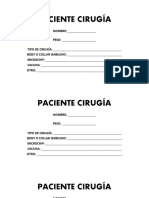 Paciente Cirugía