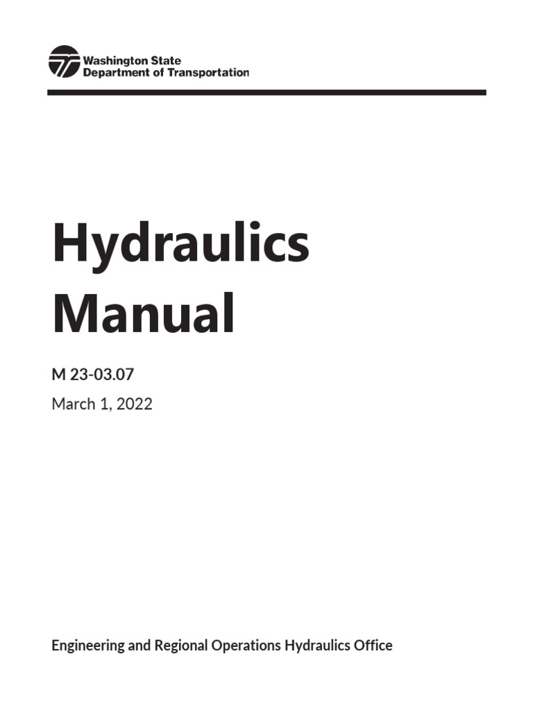 Hydraulics Manual PDF