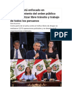 Mininter Está Enfocado en Restablecimiento Del Orden Público para Garantizar Libre Tránsito y Trabajo de Todos Los Peruanos