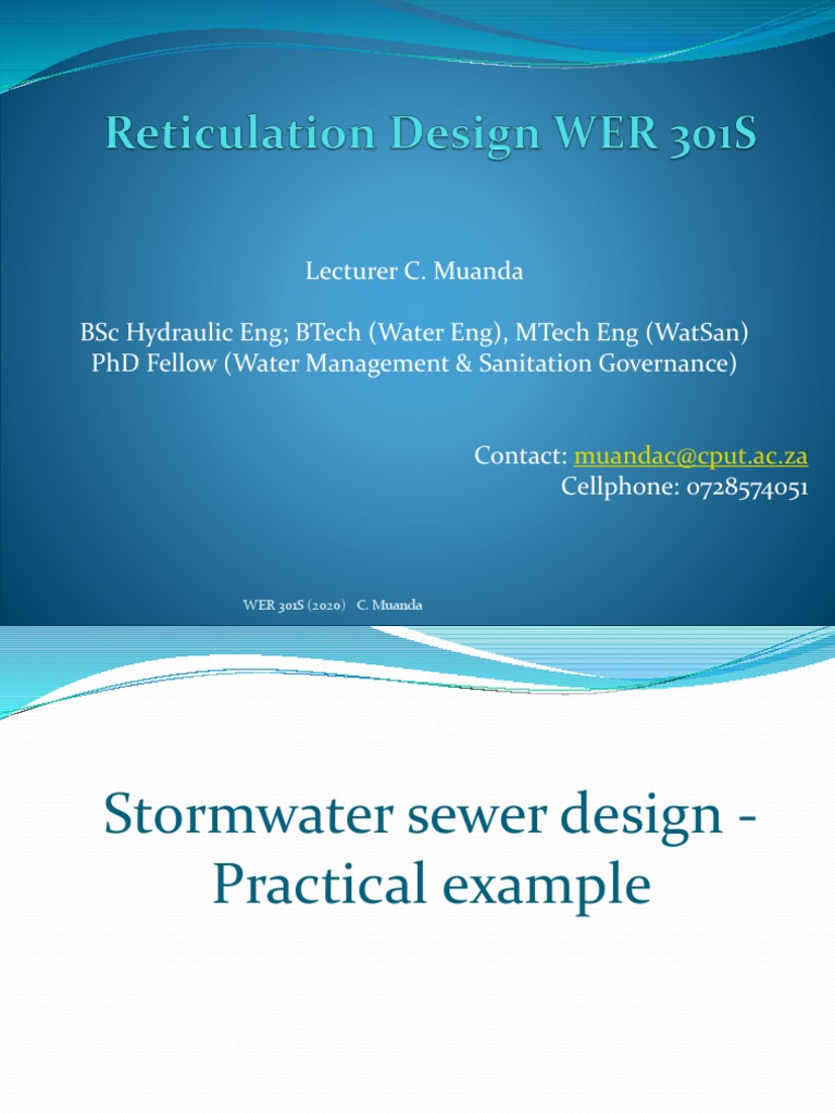 Stormwater Sewer Design Guide | PDF | Surface Runoff | Drainage Basin