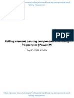 Rolling Element Bearing Components and Failing Frequencies - Power-MI