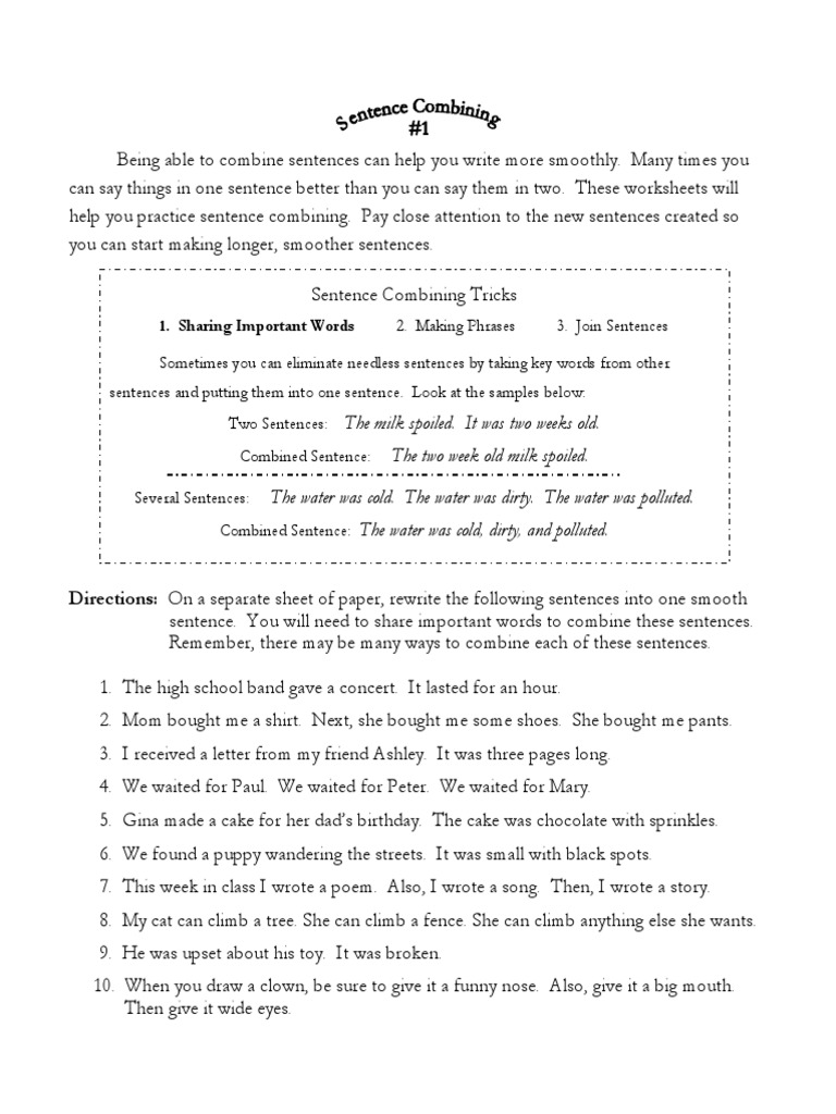 Four Types of Sentences Exercises 2 | PDF