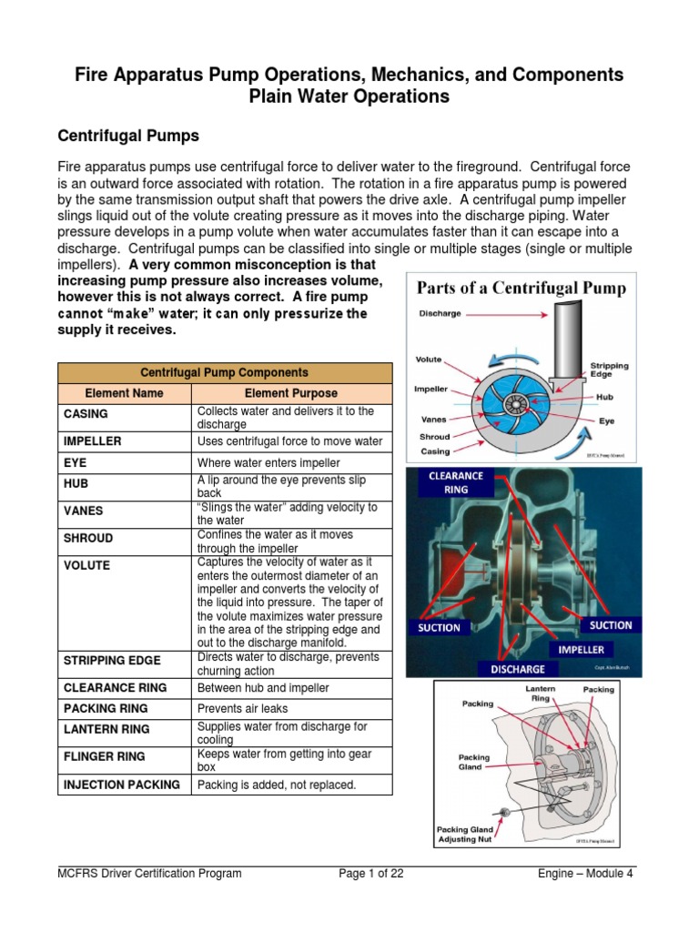 Centrifugal Pump Operations in Firefighting | PDF | Pump | Valve