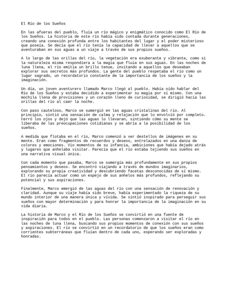 El Río de los Sueños | PDF | Sueño | Río