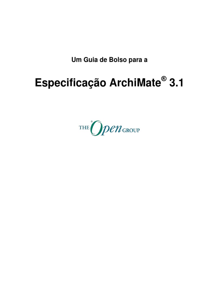 A Pocket Guide To The Archimate 3 1 Specification Brazilian