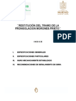 Especificaciones - Restitución Del Tramo de La Prolongacion Morones Prieto REV02