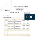 Cotizacion de Savitex