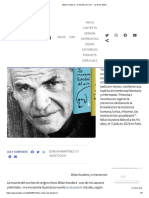 Edinson Martínez Milan Kundera, "El Desafío de Vivir" - La Gran Aldea