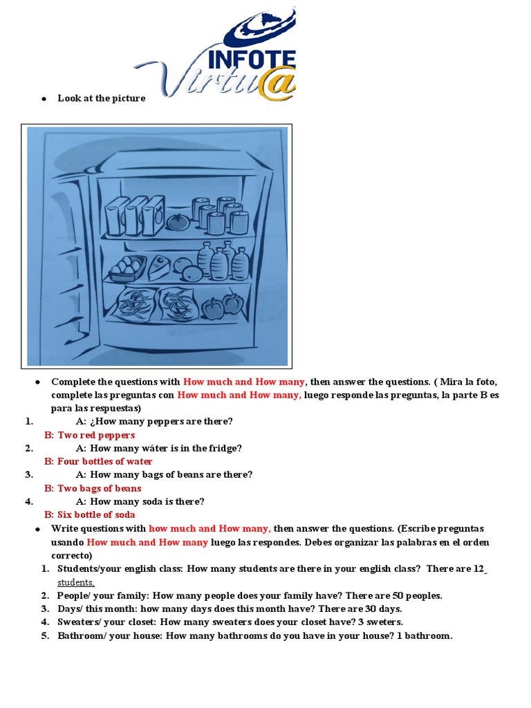 How Much vs. How Many: Practice Questions | PDF
