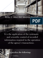 Elec 1 - Record Management