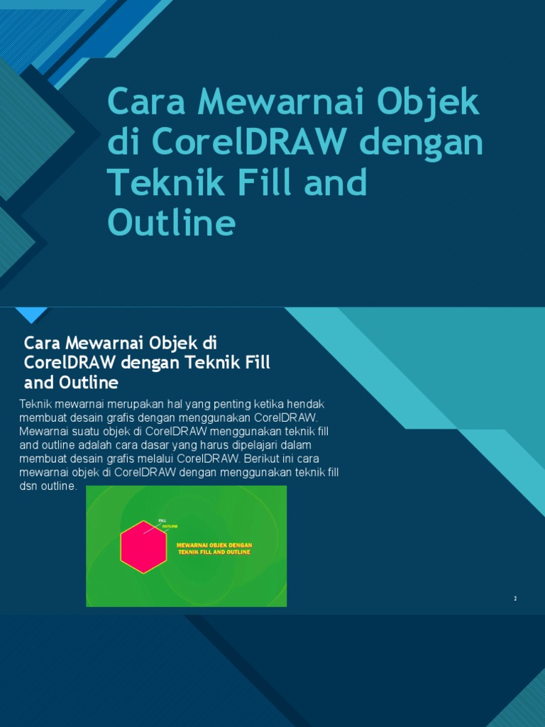 Cara mewarnai objek di coreldraw dengan teknik fill pdf